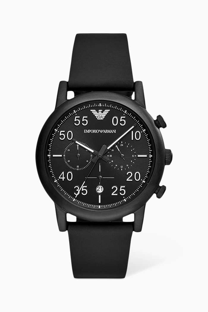 Luigi Matte Rubber Chronograph Watch, Multicolour