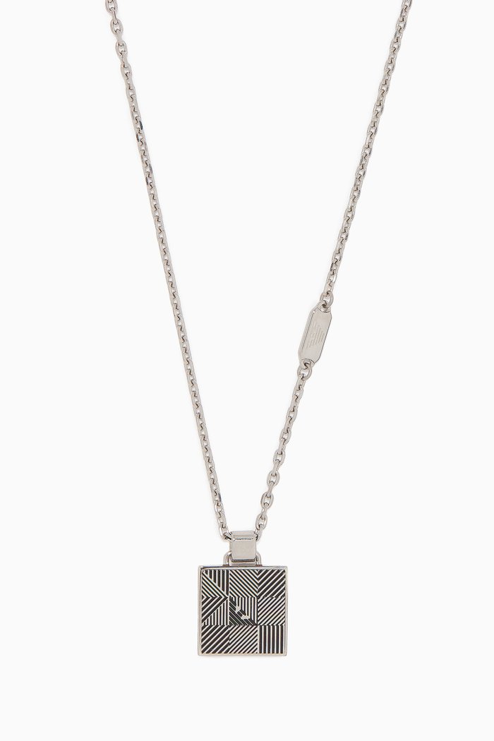 

Logo Stainless Steel Pendant Necklace, Multicolour