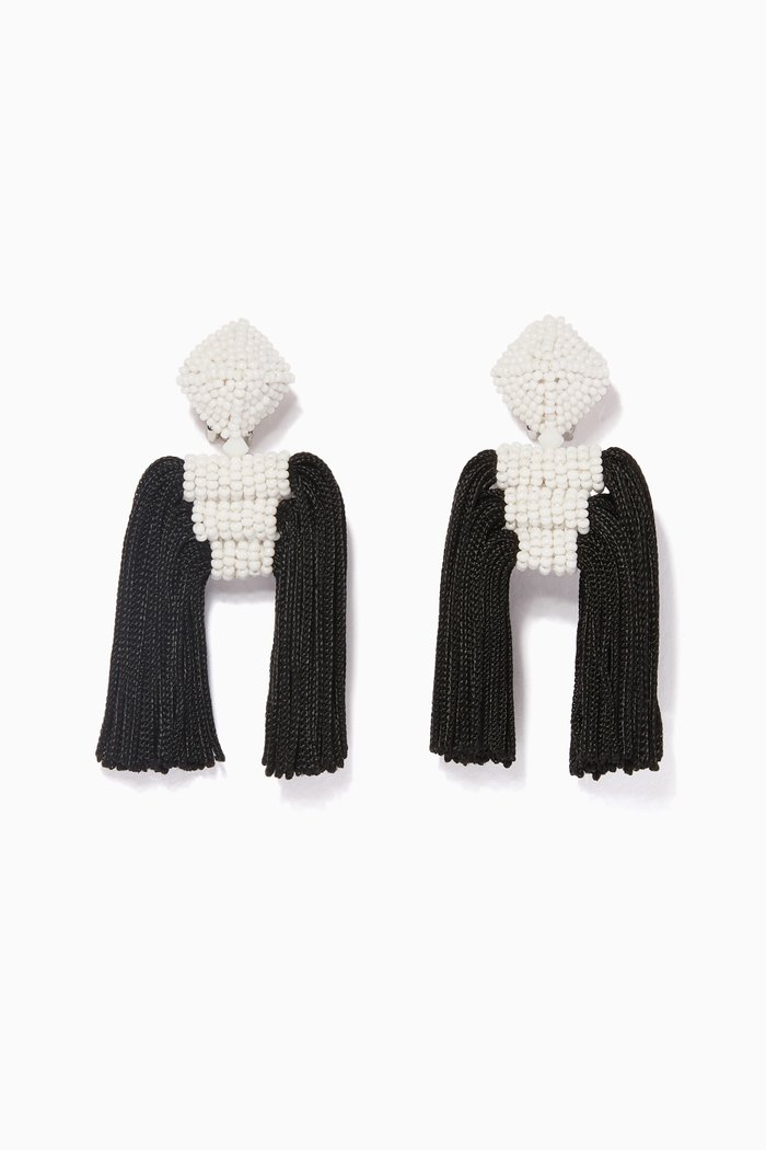 

Black & White Short Dupio Earrings