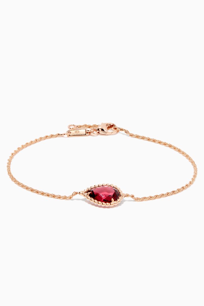 

Rose-Gold Serpent Bohème Rhodolite Bracelet