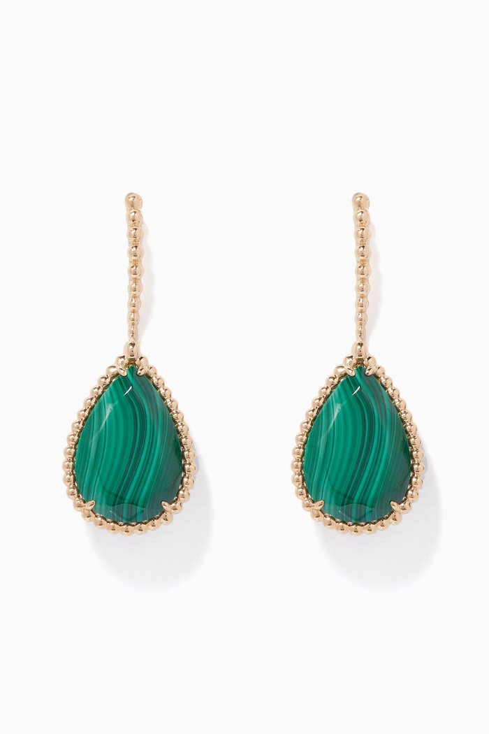 

Yellow-Gold & Serpent Bohème Malachite Earrings