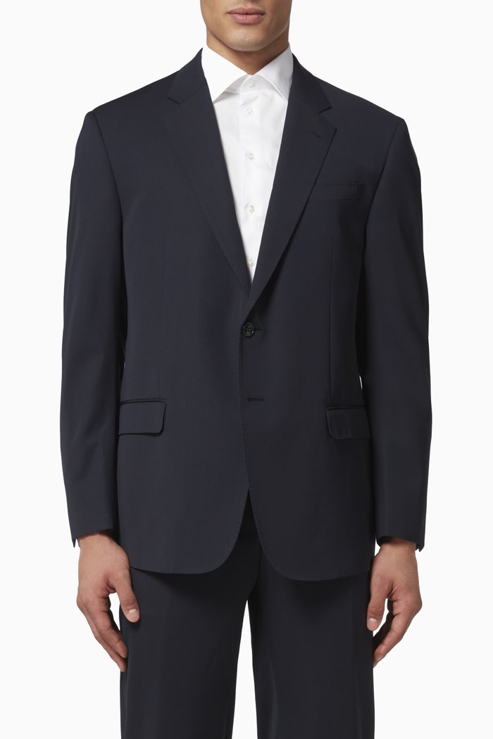 

Wool & Silk Slim Fit Suit, Set of 2, Blue