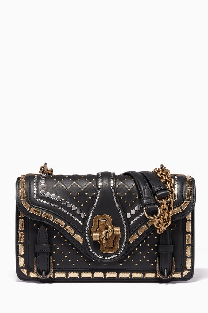 

Black Catena Studded City Knot Shoulder Bag
