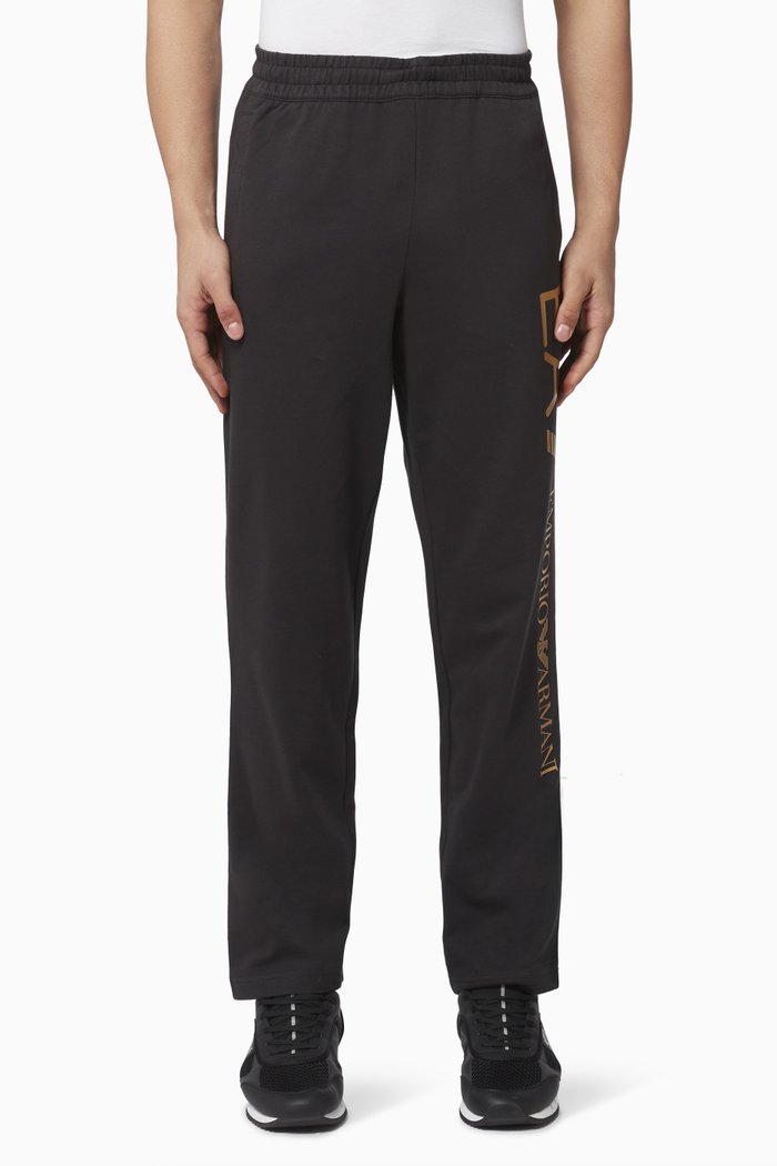 EA7 Cotton Sweatpants, Black