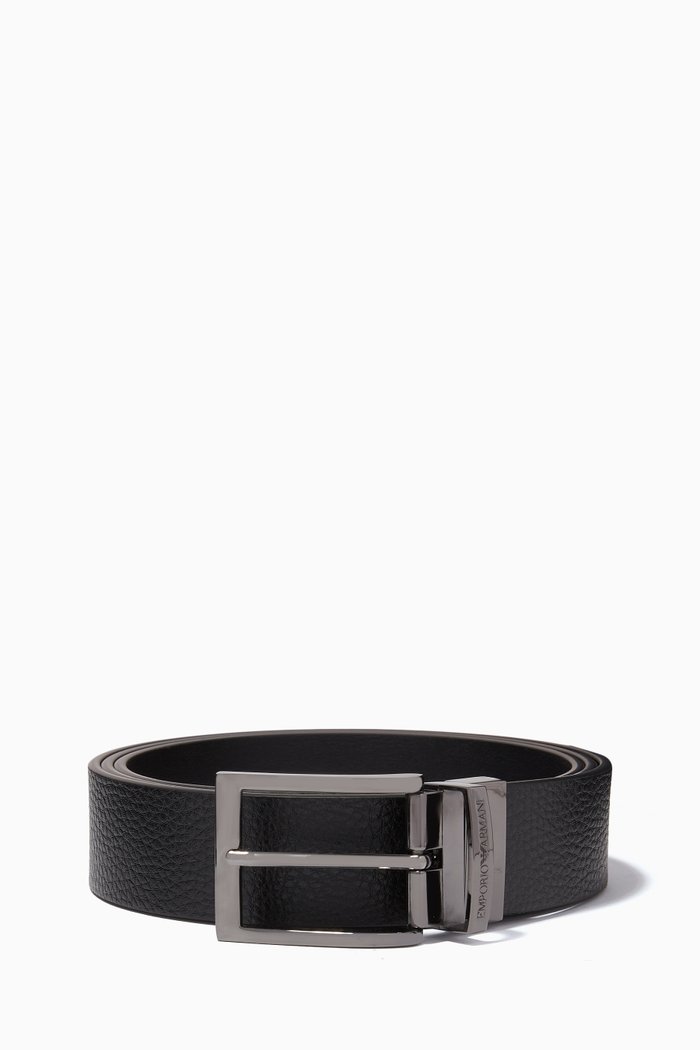 

Classic Reversible Belt in Leather, Black