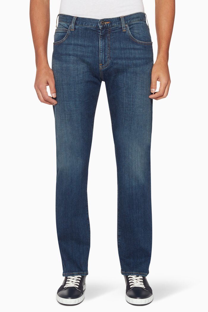 

Blue Straight-Leg Jeans