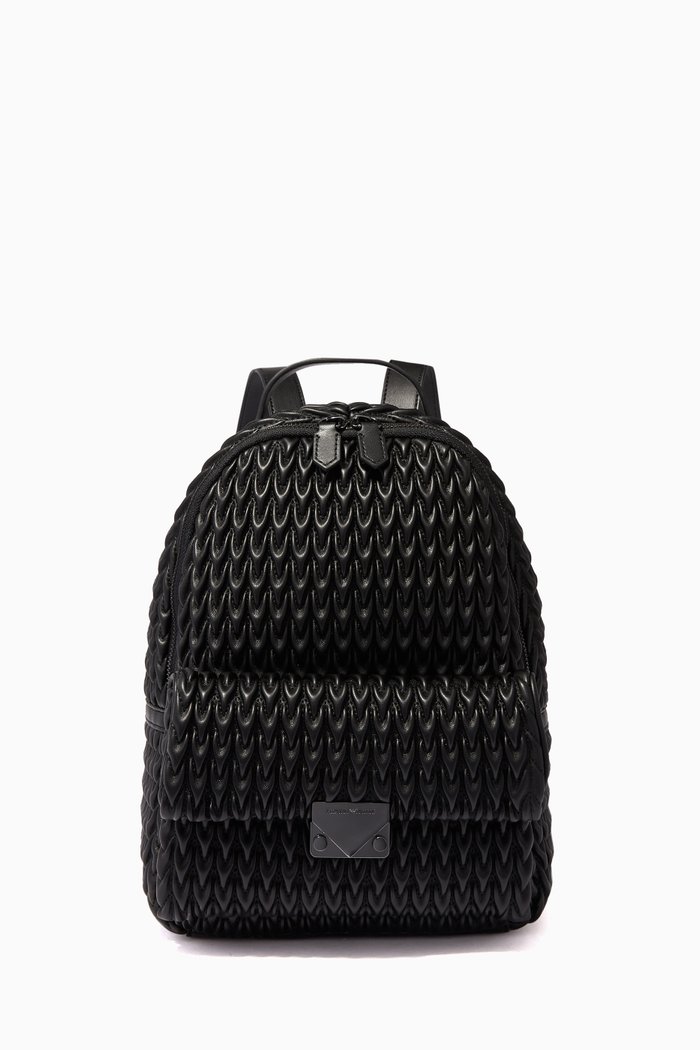 

Elle Quilted Eco-Leather Backpack, Black