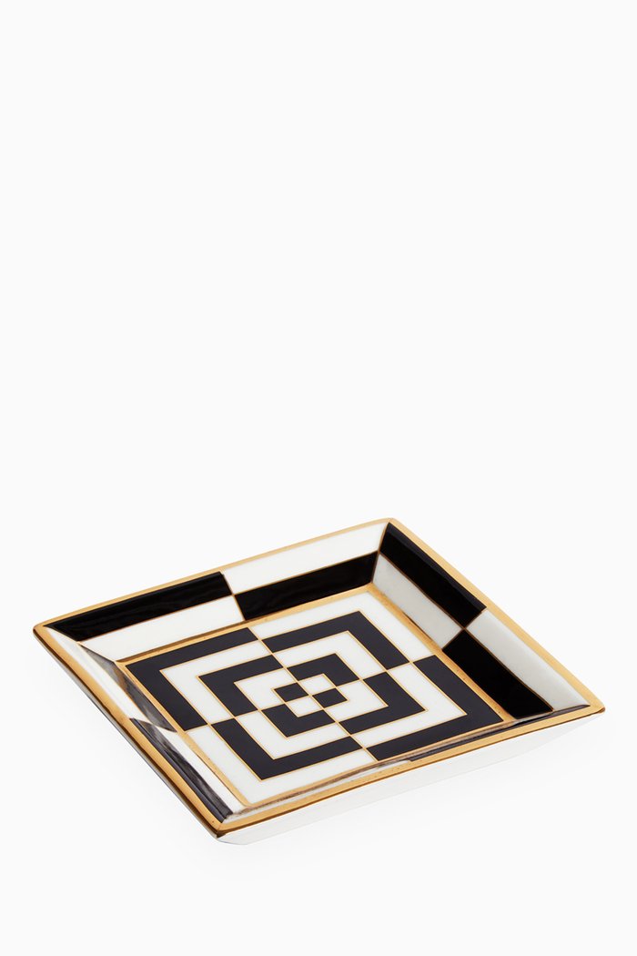 

Op Art Square Tray, Multicolour