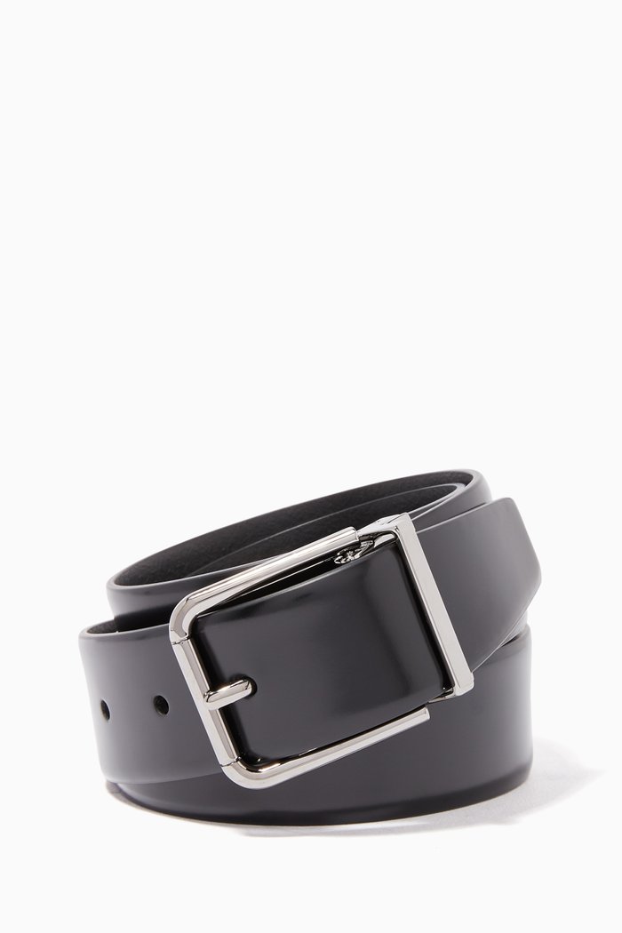 Patent Leather Belt, Black
