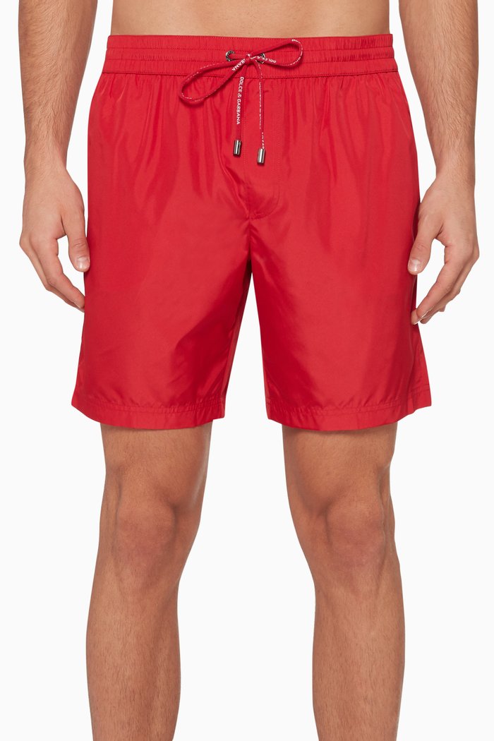 

Classic Long Swim Shorts, Red