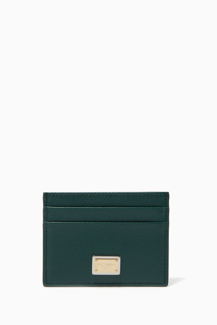 

Classic Dauphine Card Holder, Green