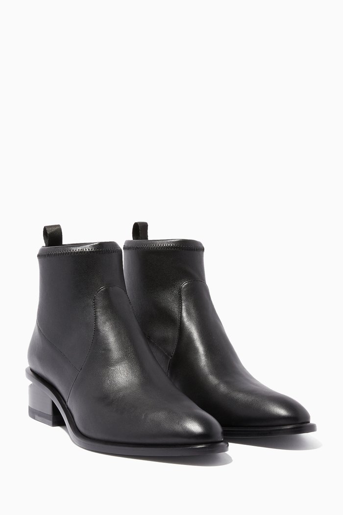 Black Leather Kori Booties
