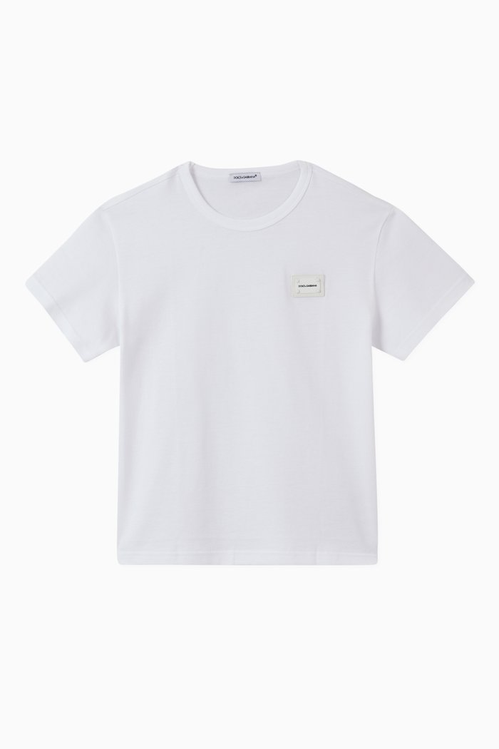 

Logo Patch T-shirt in Cotton Jersey, White