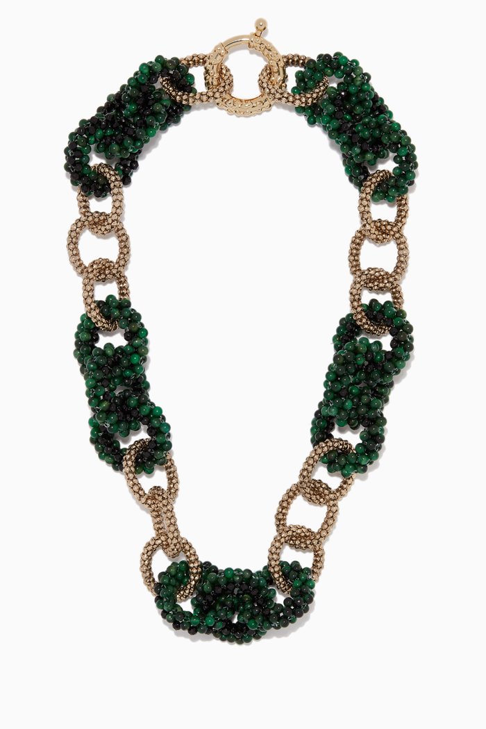 

Gold & Onyx Carrarmato Necklace, Multicolour