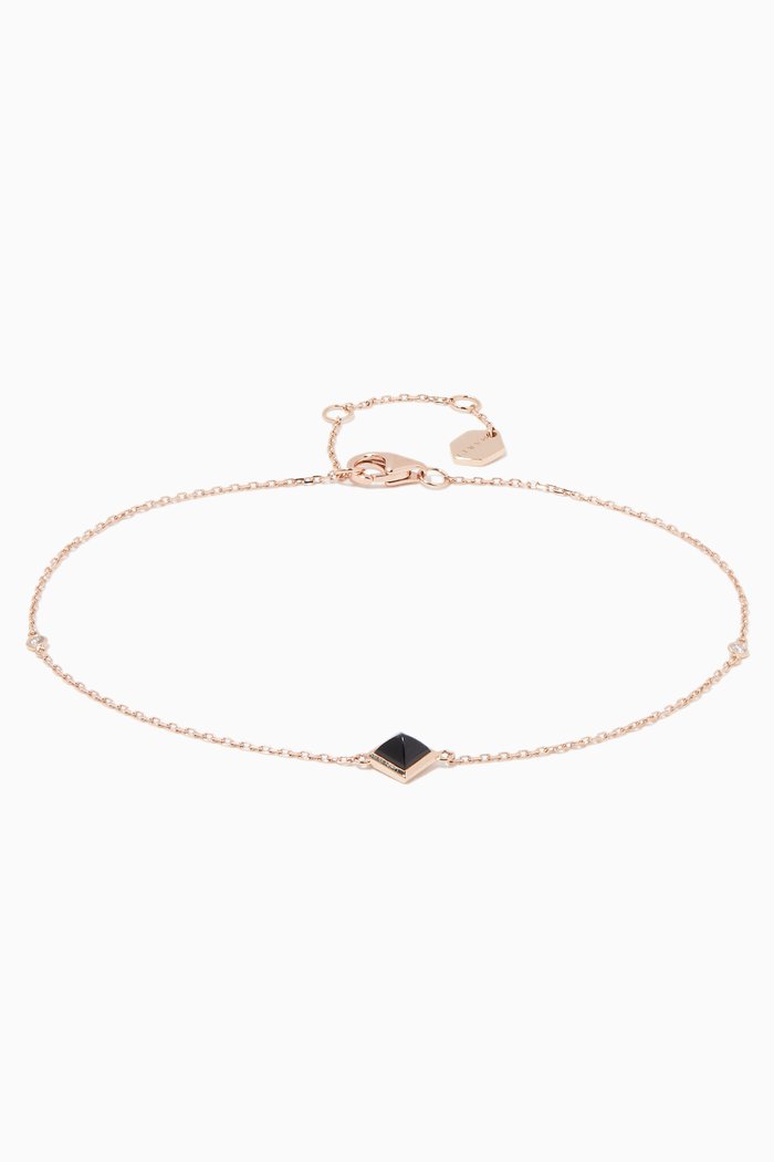

Rose-Gold, Black Onyx & Diamond Cleo Anklet