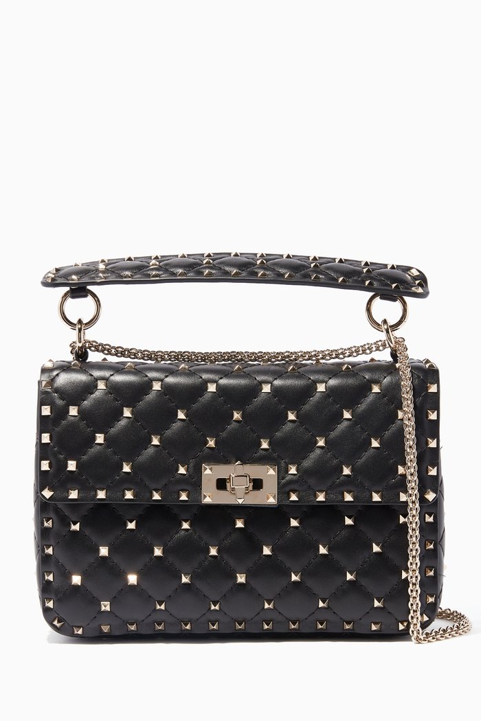

Valentino Garavani Medium Rockstud Spike Bag in Nappa, Black