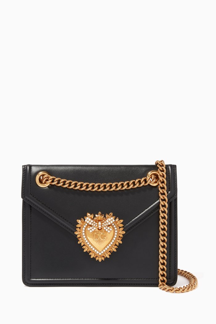 

Devotion Medium Smooth Calf Leather Bag, Black