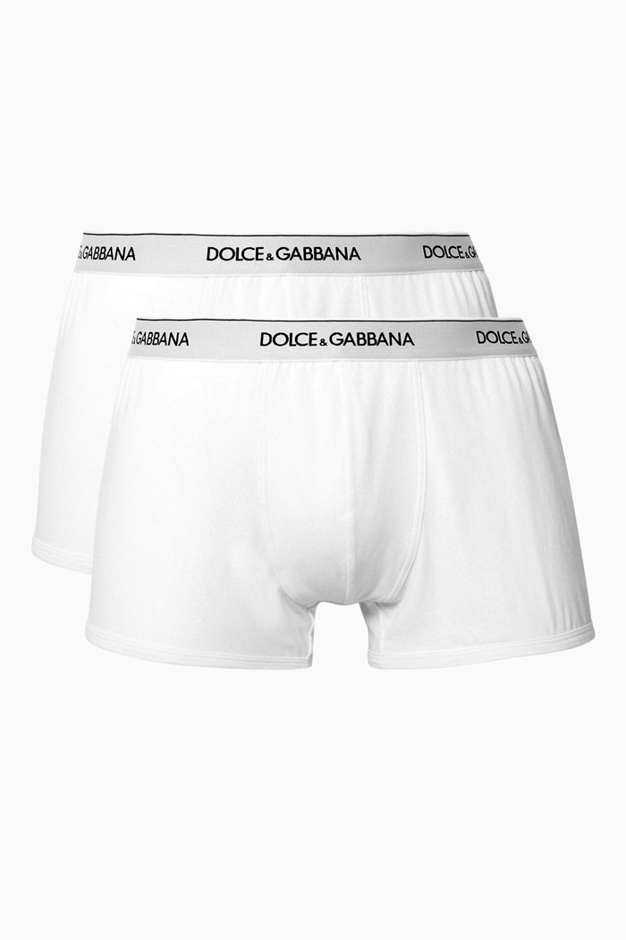 

White Logo Waistband Boxers, 2-Pack