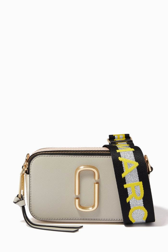 

Small Snapshot Camera Cross-body Bag in Leather, Grey