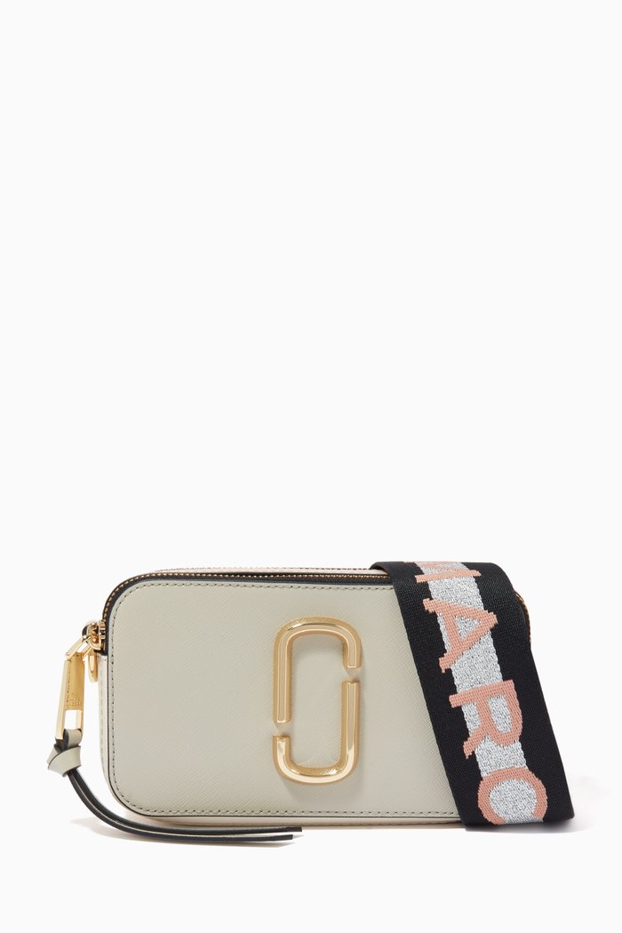 

Small Snapshot Camera Crossbody Bag in Leather, Grey