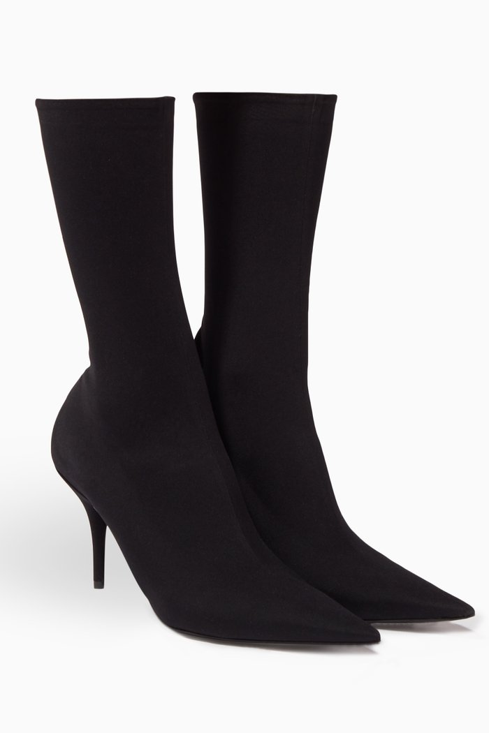 

Black Knife Spandex Ankle Boots