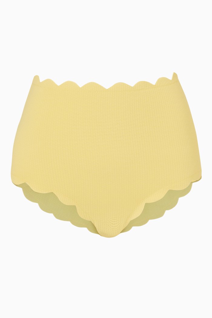 

Santa Monica Bikini Bottoms in Textured Nylon, Yellow