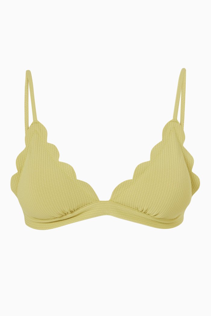 

Santa Clara Bikini Top in Stretch Nylon, Green