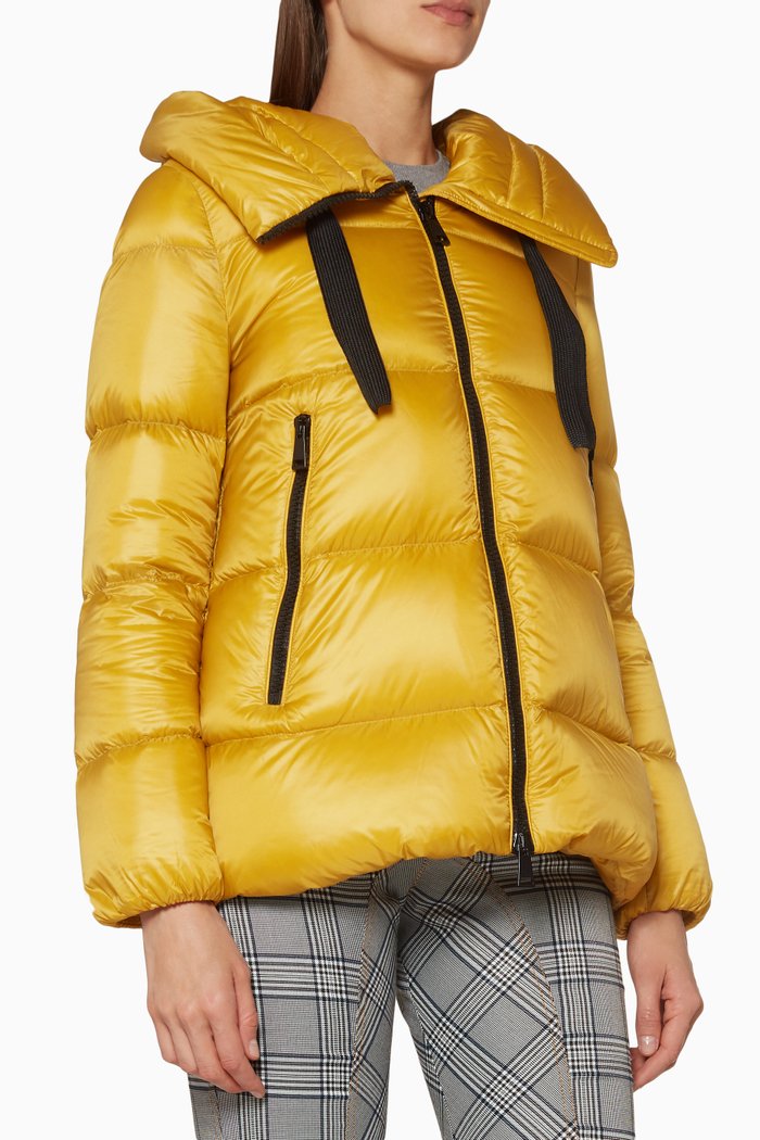 

Mustard-Yellow Hooded Serin Jacket