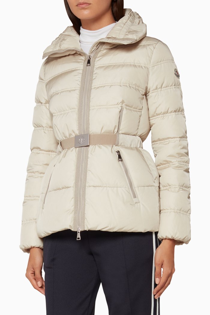 Beige Belted Alouette Jacket, Neutral
