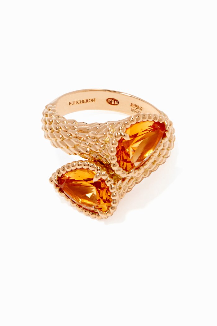

Yellow-Gold & Two-Stone Citrine Serpent Bohème Ring