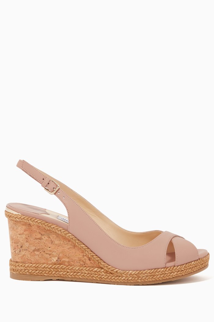 

Amely 80 Nappa Slingback Wedges, Pink
