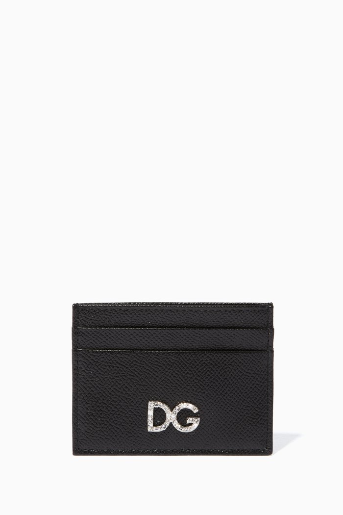 

Black Crystal-Embellished Card Case