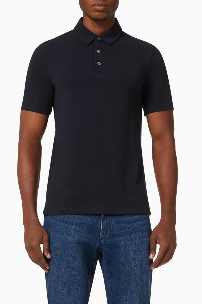 

Circle Logo Polo T-Shirt, Blue