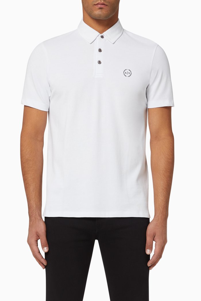 

Circle Logo Polo T-Shirt, White