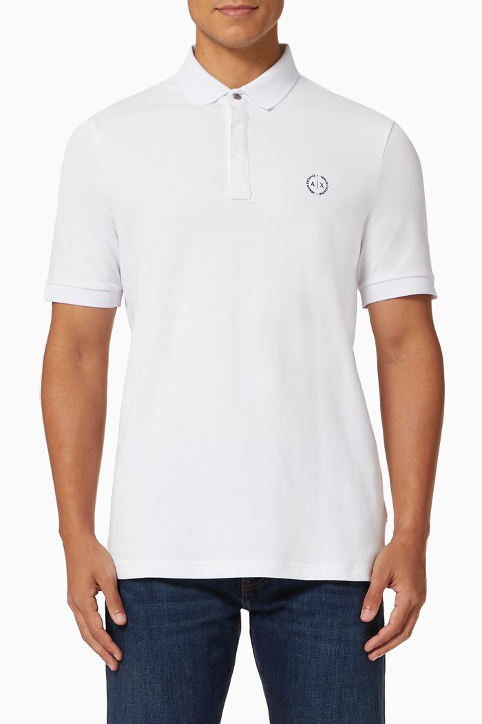 

Circle Logo Polo T-Shirt, White