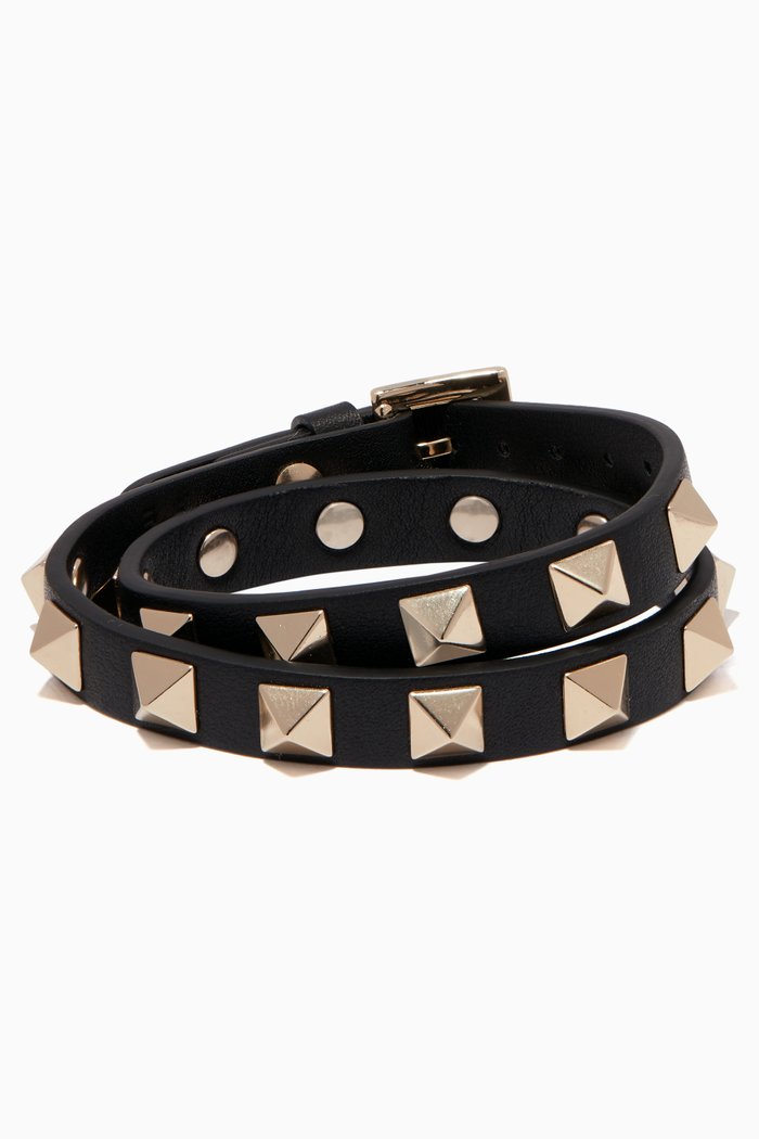 

Black Wrap-Around Rockstud Bracelet