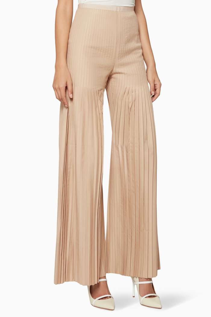 

Beige Mariella Pleated Pants, Neutral