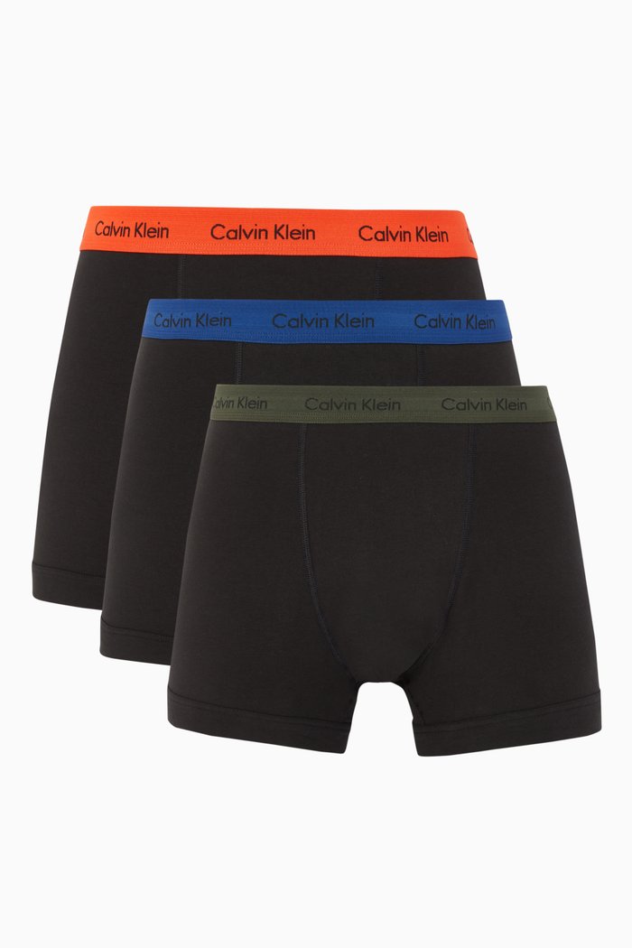Cotton Stretch Trunks, Set of 3, Multicolour