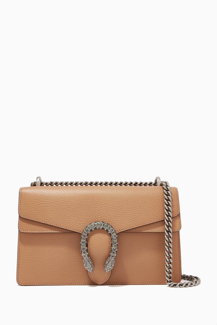 

Dionysus Small Shoulder Bag in Leather, Neutral