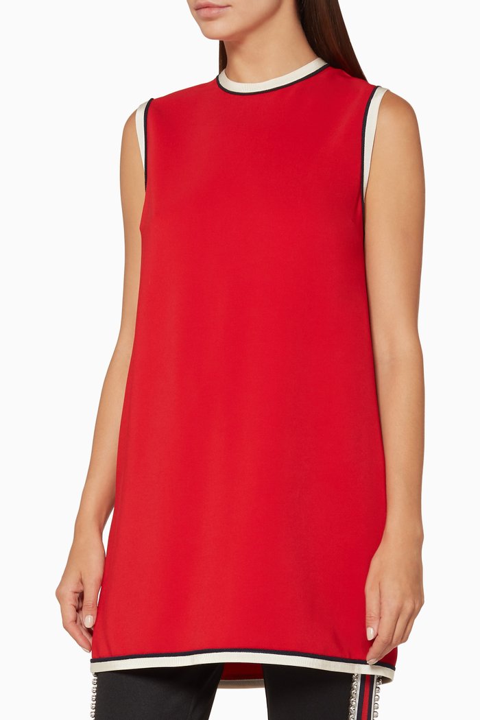

Red Stretch Tunic Top, Multicolour