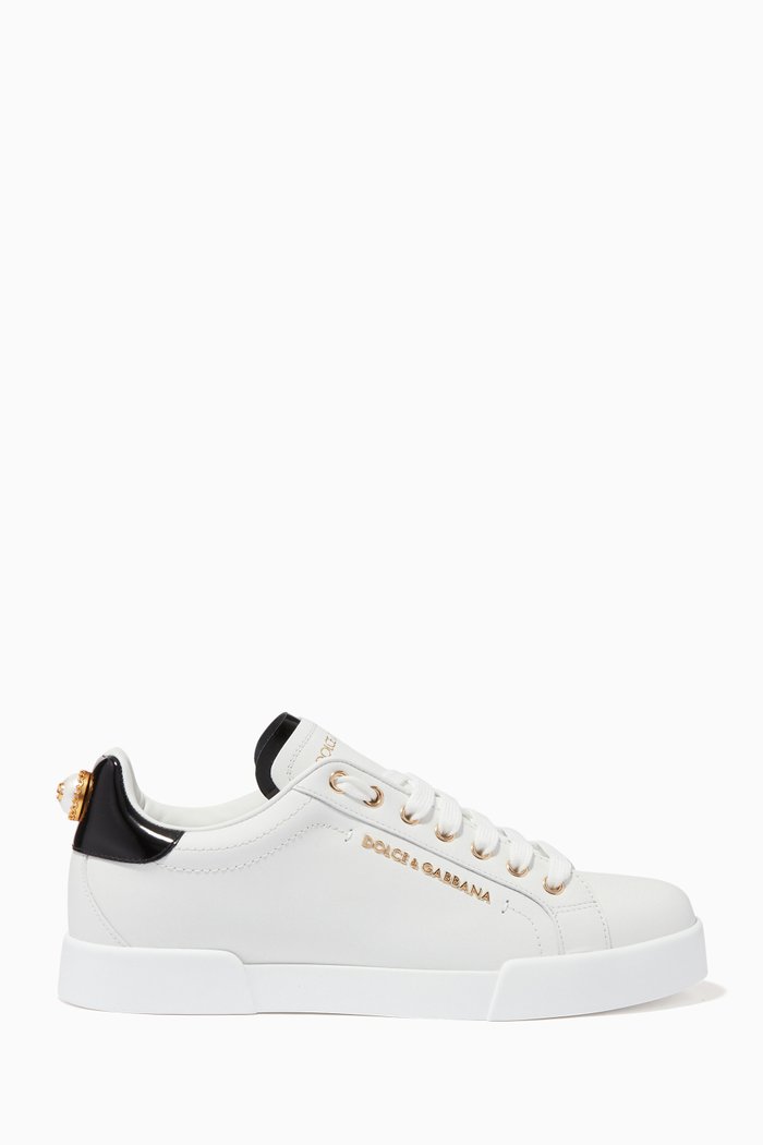 

Portofino Pearl Sneakers in Leather, White