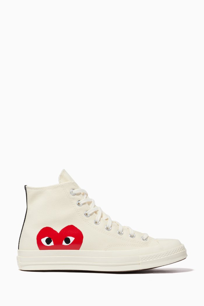 x Converse Chuck 70 High Top Sneakers in Canvas, White
