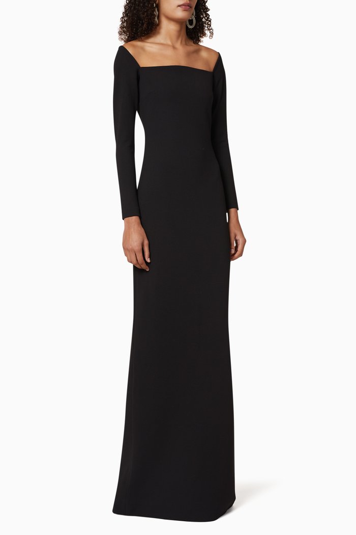 

Lolita Crêpe Maxi Dress, Black