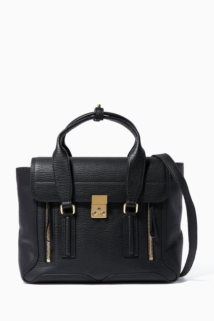 

Black Medium Pashli Satchel