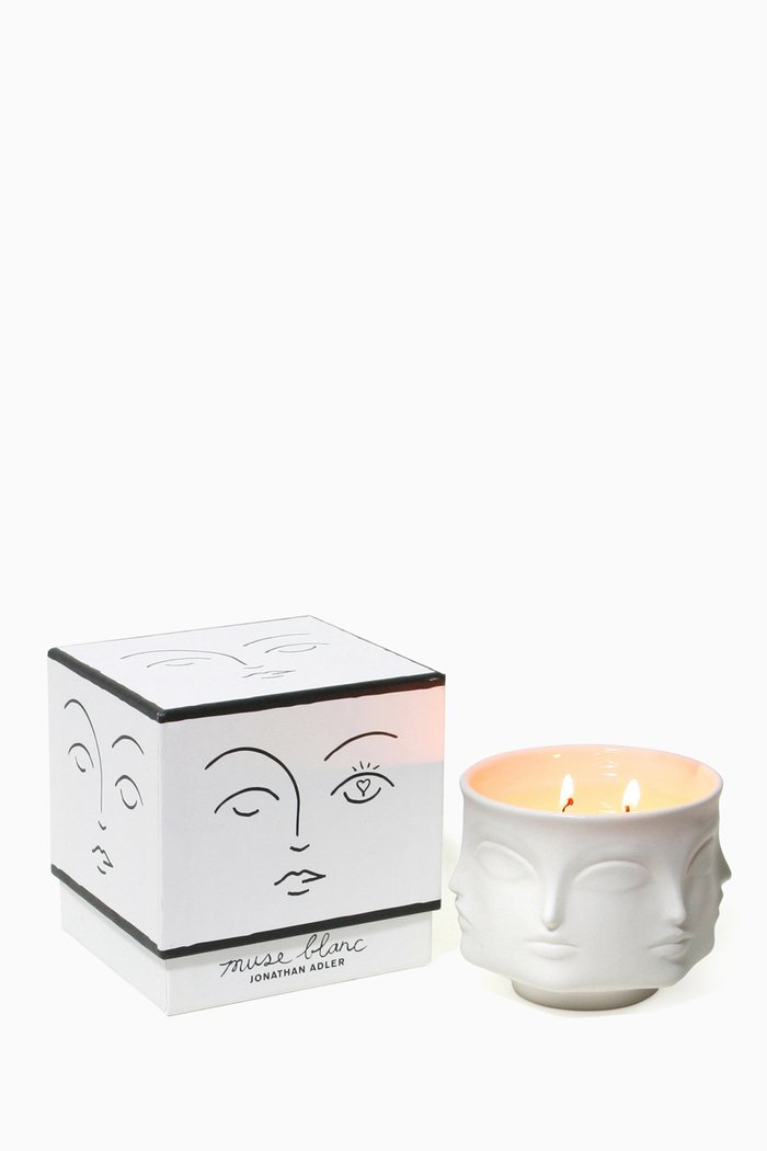

Muse Blanc Ceramic Candle, 369g, Multicolour