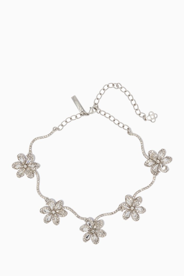 Silver Delicate Flower Necklace