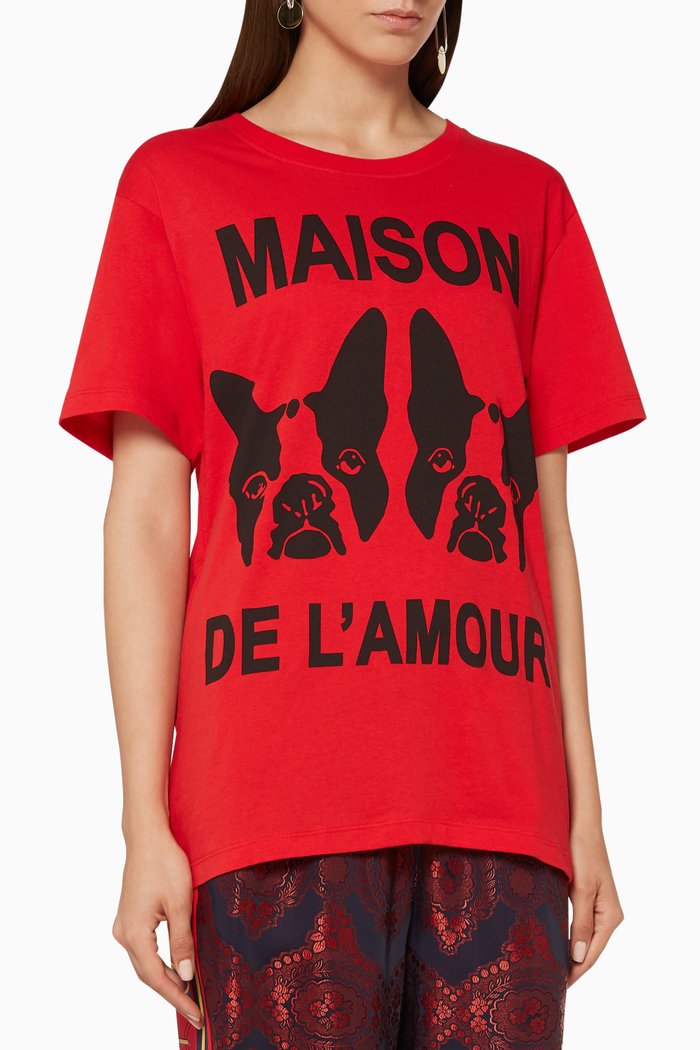 

Oversized Logo T-Shirt, Red