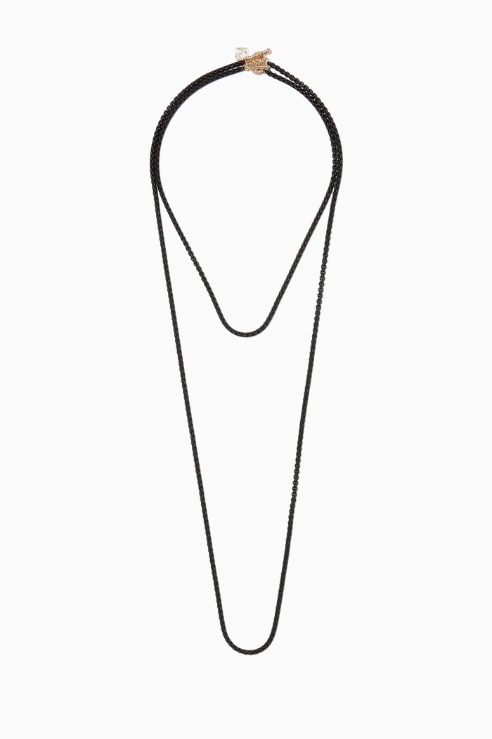 

Black DY Bel Aire Chain Necklace, Silver