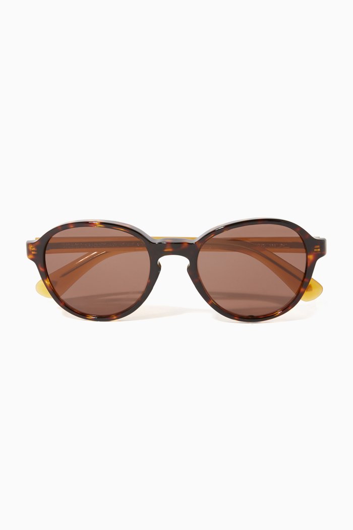 

Round Acetate Sunglasses, Brown