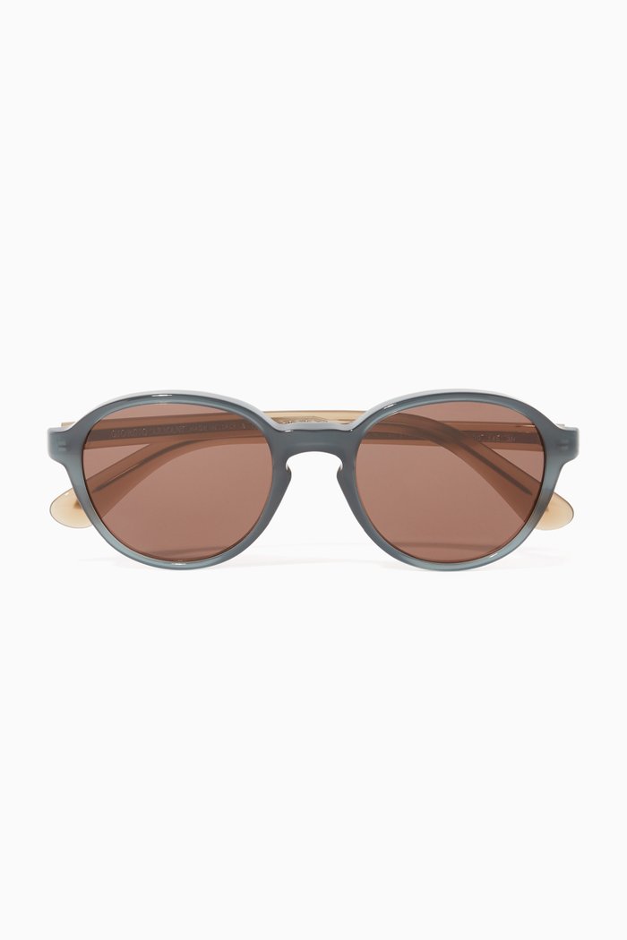 

Round Acetate Sunglasses, Green